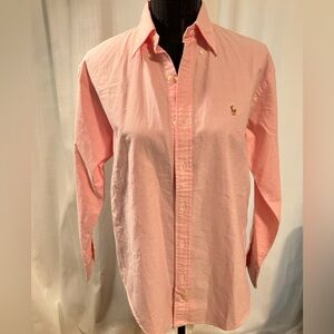 Women’s Ralph Lauren Sport Pink Button-Down Shirt size 4 NWT